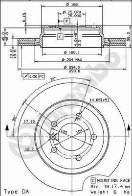 Brembo 09.7720.11 - Jarrulevy inparts.fi