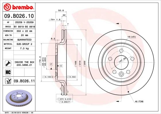 Brembo 09.B026.10 - Jarrulevy inparts.fi