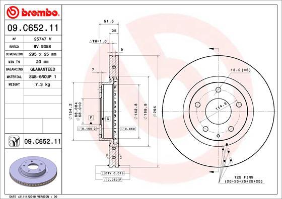 Brembo 09.C652.11 - Jarrulevy inparts.fi