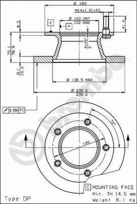 Brembo 08.5181.10 - Jarrulevy inparts.fi