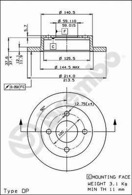 Brembo 08.5131.10 - Jarrulevy inparts.fi