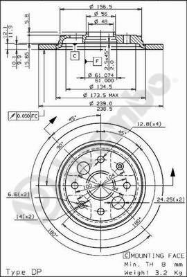 Brembo 08.6837.10 - Jarrulevy inparts.fi