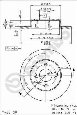 Brembo 08.2792.10 - Jarrulevy inparts.fi