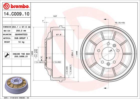 Brembo 14.C009.10 - Jarrurumpu inparts.fi