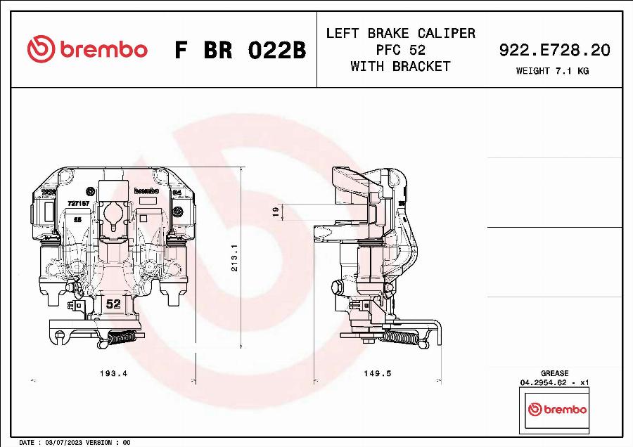 Brembo F BR 022B - Jarrusatula inparts.fi