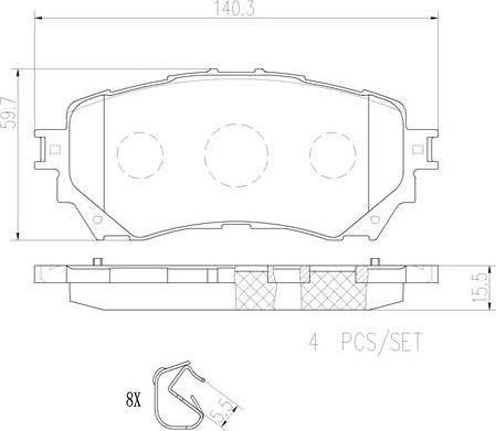 Brembo P49048N - Jarrupala, levyjarru inparts.fi