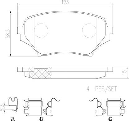 Brembo P49043N - Jarrupala, levyjarru inparts.fi