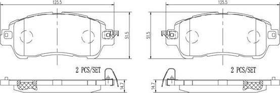 Brembo P49055N - Jarrupala, levyjarru inparts.fi