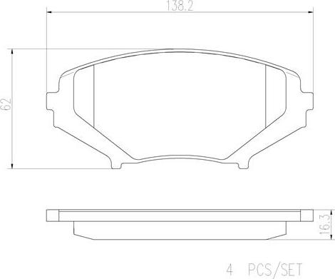 Brembo P49034N - Jarrupala, levyjarru inparts.fi