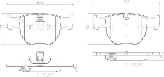 Brembo P44012N - Jarrupala, levyjarru inparts.fi