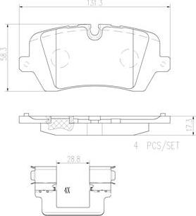 Brembo P44021N - Jarrupala, levyjarru inparts.fi