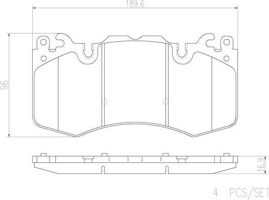 Brembo P44023N - Jarrupala, levyjarru inparts.fi