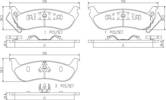 Brembo P46002N - Jarrupala, levyjarru inparts.fi