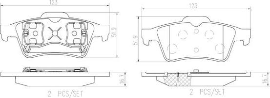 Brembo P59044N - Jarrupala, levyjarru inparts.fi