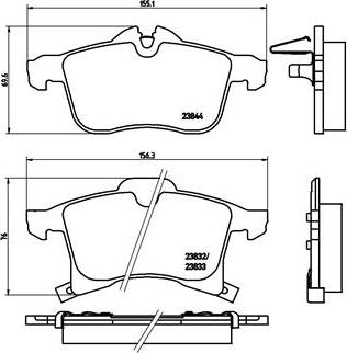 Brembo P 59 045X - Jarrupala, levyjarru inparts.fi