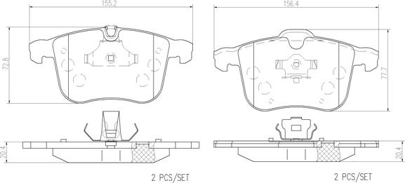 Brembo P59046N - Jarrupala, levyjarru inparts.fi