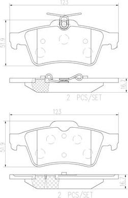 Brembo P59042N - Jarrupala, levyjarru inparts.fi