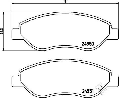 Brembo P59053N - Jarrupala, levyjarru inparts.fi