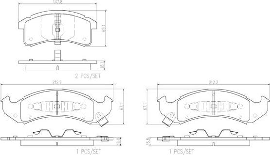 Brembo P59062N - Jarrupala, levyjarru inparts.fi