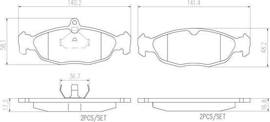 Brembo P59011N - Jarrupala, levyjarru inparts.fi