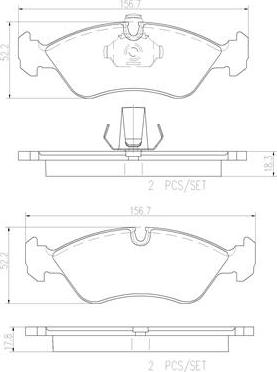 Brembo P59017N - Jarrupala, levyjarru inparts.fi