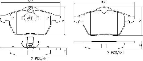 Brembo P59022N - Jarrupala, levyjarru inparts.fi