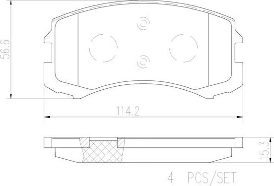 Brembo P54041N - Jarrupala, levyjarru inparts.fi