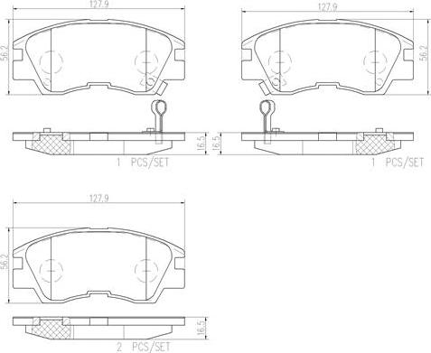 Brembo P54008N - Jarrupala, levyjarru inparts.fi