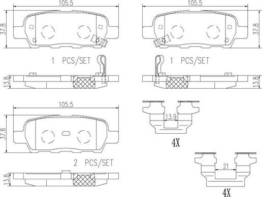 Brembo P56046N - Jarrupala, levyjarru inparts.fi