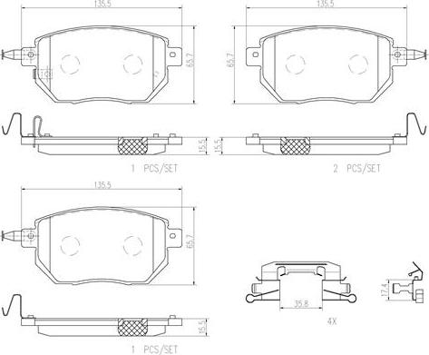 Brembo P56051N - Jarrupala, levyjarru inparts.fi