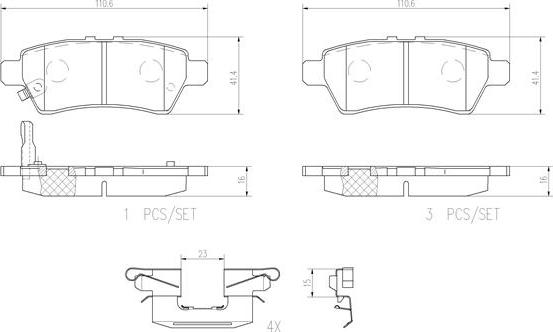 Brembo P56060N - Jarrupala, levyjarru inparts.fi