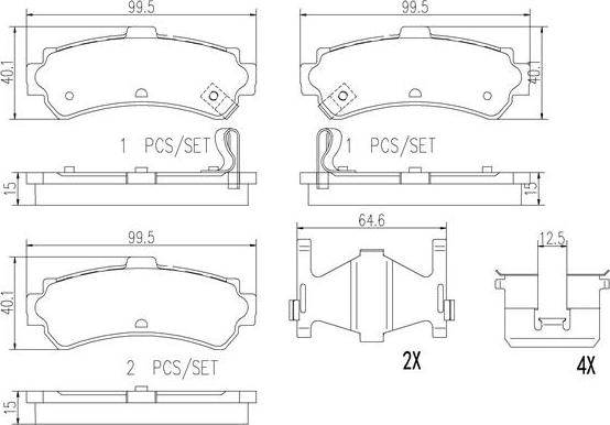 Brembo P56035N - Jarrupala, levyjarru inparts.fi