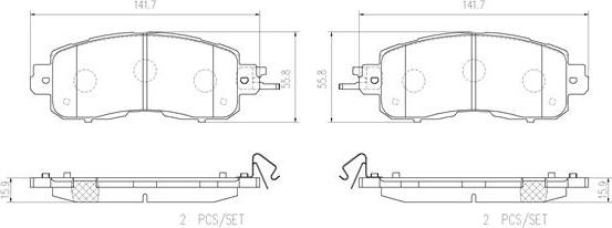 Brembo P56104N - Jarrupala, levyjarru inparts.fi