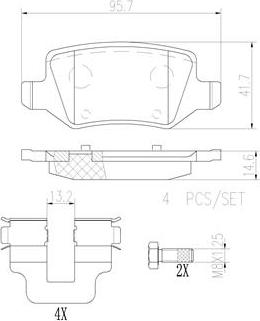 Brembo P50090N - Jarrupala, levyjarru inparts.fi