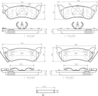 Brembo P50040N - Jarrupala, levyjarru inparts.fi