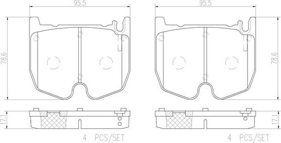 Brembo P50062N - Jarrupala, levyjarru inparts.fi