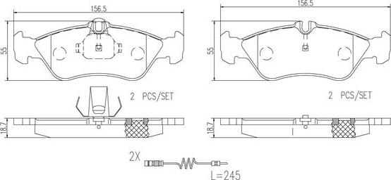 Brembo P50089N - Jarrupala, levyjarru inparts.fi