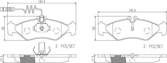 Brembo P50081N - Jarrupala, levyjarru inparts.fi