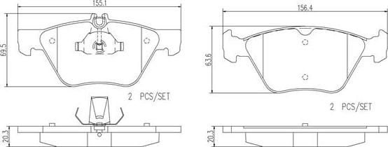 Brembo P50026N - Jarrupala, levyjarru inparts.fi