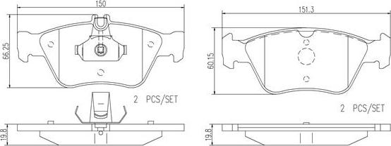 Brembo P50023N - Jarrupala, levyjarru inparts.fi