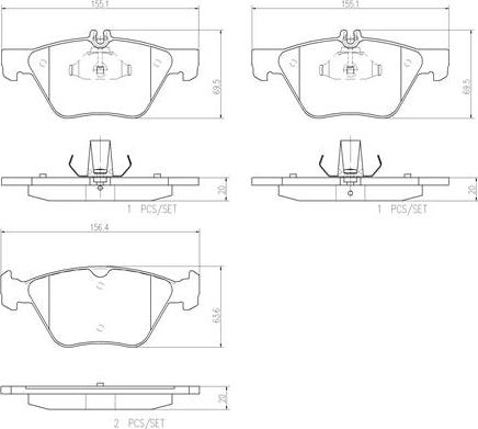 Brembo P50075N - Jarrupala, levyjarru inparts.fi