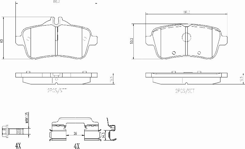 Brembo P50156N - Jarrupala, levyjarru inparts.fi