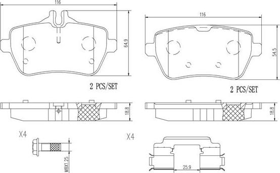 Brembo P50103N - Jarrupala, levyjarru inparts.fi