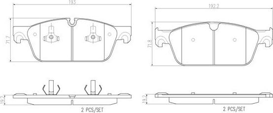 Brembo P50102N - Jarrupala, levyjarru inparts.fi