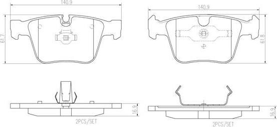 Brembo P50116N - Jarrupala, levyjarru inparts.fi