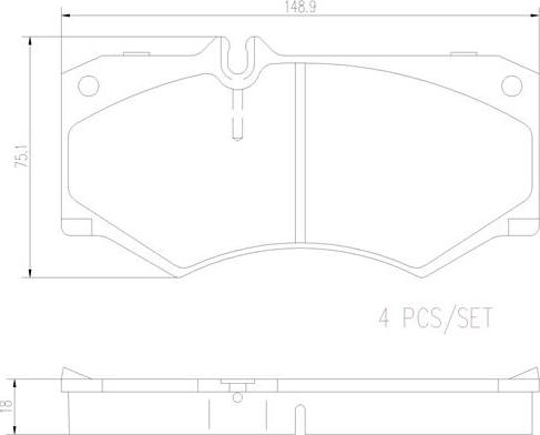 Brembo P50134N - Jarrupala, levyjarru inparts.fi