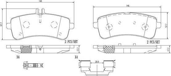 Brembo P50132N - Jarrupala, levyjarru inparts.fi