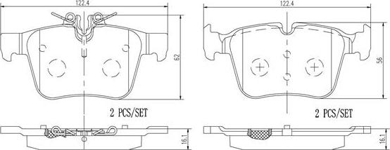 Brembo P50122N - Jarrupala, levyjarru inparts.fi