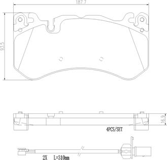 Brembo P50127N - Jarrupala, levyjarru inparts.fi