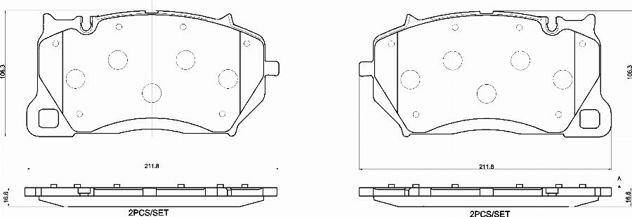 Brembo P65057N - Jarrupala, levyjarru inparts.fi